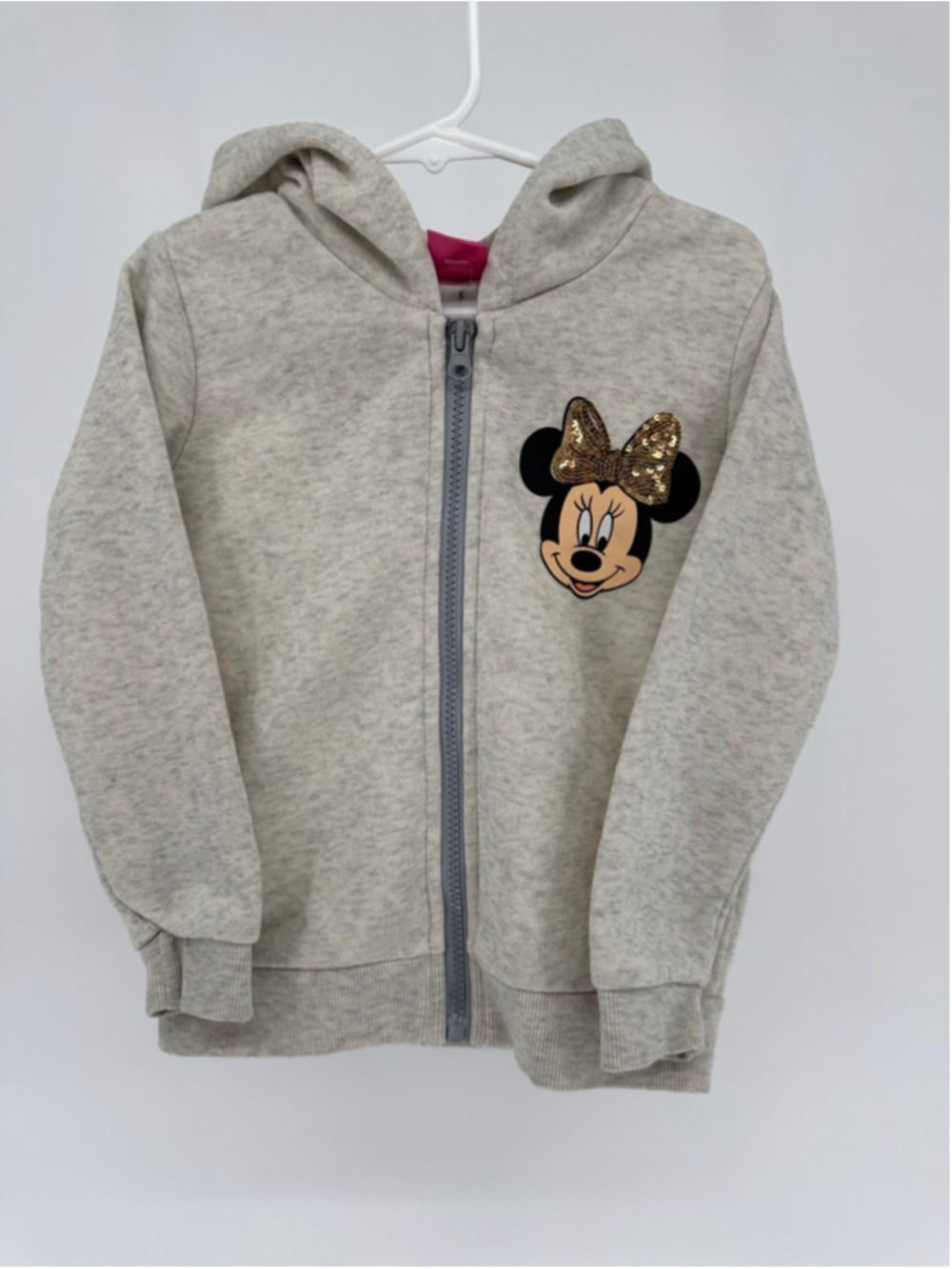 Disney Junior Girl's Gray Minnie Mouse Hoodie Size 5
